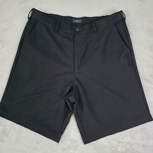 Dockers Golf Mens 36 Black Shorts Expandable Waist Performance Activewear